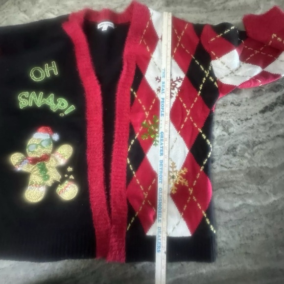 Oh Snap! Christmas Sweater Size XXL (C1) Gingerbread Man - Picture 6 of 8